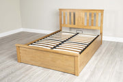 Chester Medium Oak Ottoman Storage Bed Frame - 4ft Small Double - The Oak Bed Store