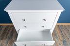 Chilgrove Bright White 4 + 1 Drawer Chest of Drawers - The Oak Bed Store