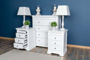 Chilgrove Bright White 4 + 1 Drawer Chest of Drawers - The Oak Bed Store