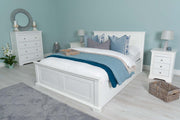 Chilgrove Bright White Ottoman Storage Bed Frame - 4ft6 Double - B GRADE - The Oak Bed Store