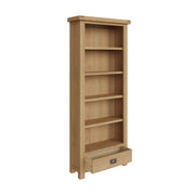 Cotswold Rustic Oak 1 Drawer Medium Bookcase - The Oak Bed Store