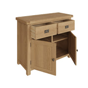 Cotswold Rustic Oak 2 Door 2 Drawer Sideboard - The Oak Bed Store