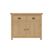 Cotswold Rustic Oak 2 Door 2 Drawer Sideboard - The Oak Bed Store