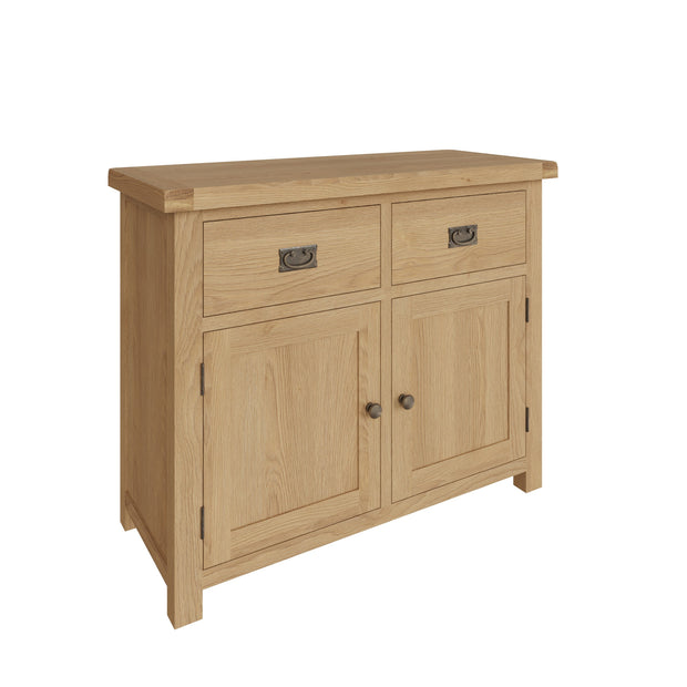 Cotswold Rustic Oak 2 Door 2 Drawer Sideboard - The Oak Bed Store
