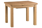 Cotswold Rustic Oak Butterfly Extending Dining Table - 1.0m - The Oak Bed Store