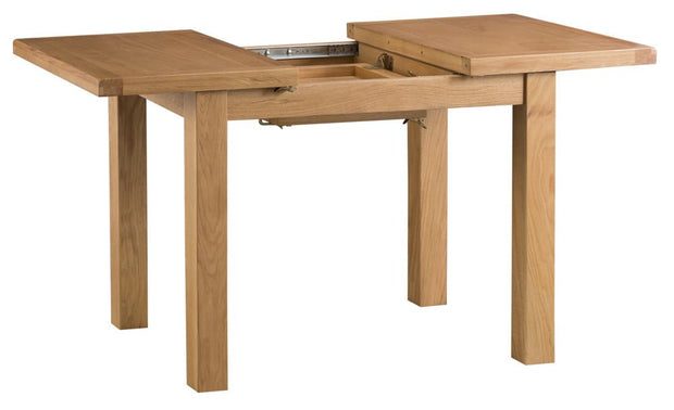 Cotswold Rustic Oak Butterfly Extending Dining Table - 1.0m - The Oak Bed Store