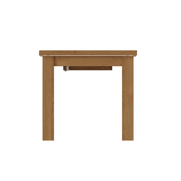 Cotswold Rustic Oak Butterfly Extending Dining Table - 1.25m - The Oak Bed Store
