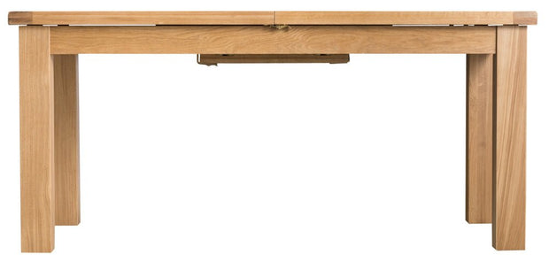 Cotswold Rustic Oak Butterfly Extending Dining Table - 1.7m - The Oak Bed Store