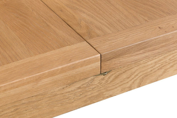 Cotswold Rustic Oak Butterfly Extending Dining Table - 1.7m - The Oak Bed Store