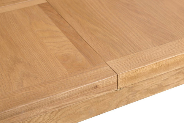 Cotswold Rustic Oak Butterfly Extending Dining Table - 1.7m - The Oak Bed Store