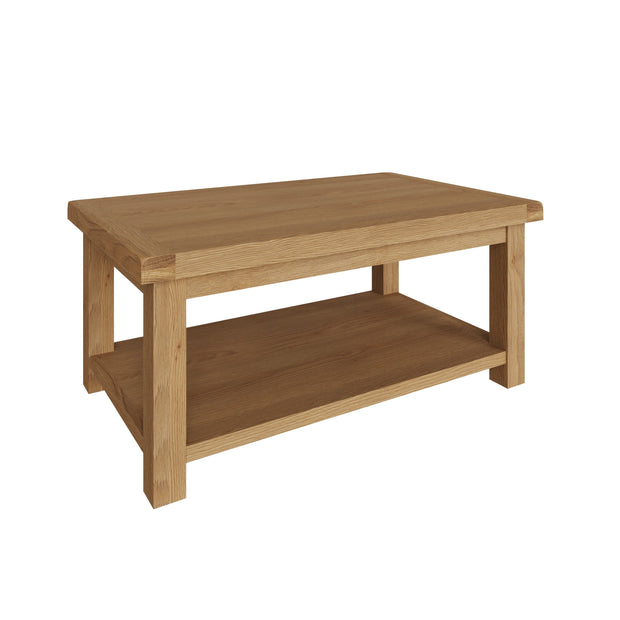 Cotswold Rustic Oak Coffee Table - The Oak Bed Store