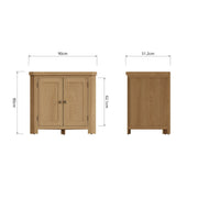 Cotswold Rustic Oak Corner Cabinet - The Oak Bed Store