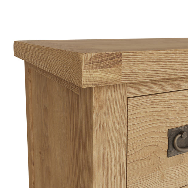 Cotswold Rustic Oak Corner Computer Desk - The Oak Bed Store