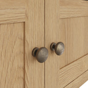 Cotswold Rustic Oak Corner TV Unit - The Oak Bed Store
