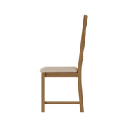 Cotswold Rustic Oak Cross Back Dining Chair (Set of 2) - The Oak Bed Store