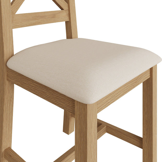 Cotswold Rustic Oak Cross Back Dining Chair (Set of 2) - The Oak Bed Store
