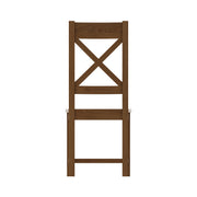Cotswold Rustic Oak Cross Back Dining Chair (Set of 2) - The Oak Bed Store