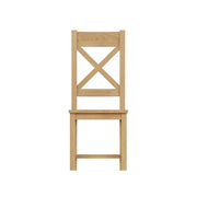 Cotswold Rustic Oak Cross Back Dining Chair (Set of 2) - The Oak Bed Store
