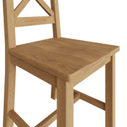 Cotswold Rustic Oak Cross Back Dining Chair (Set of 2) - The Oak Bed Store