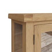 Cotswold Rustic Oak Display Cabinet - The Oak Bed Store