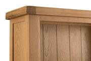 Cotswold Rustic Oak Large Bookcase Cabinet - The Oak Bed Store