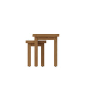 Cotswold Rustic Oak Nest Of 2 Tables - The Oak Bed Store