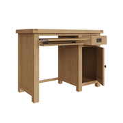 Cotswold Rustic Oak Single Computer Desk - The Oak Bed Store