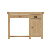 Cotswold Rustic Oak Single Computer Desk - The Oak Bed Store
