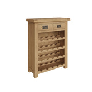 Cotswold Rustic Oak Small Wine Cabinet - The Oak Bed Store