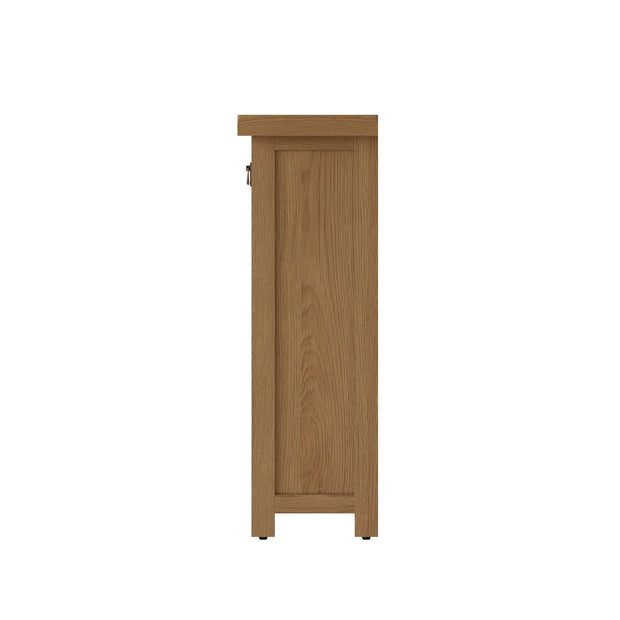 Cotswold Rustic Oak Small Wine Cabinet - The Oak Bed Store