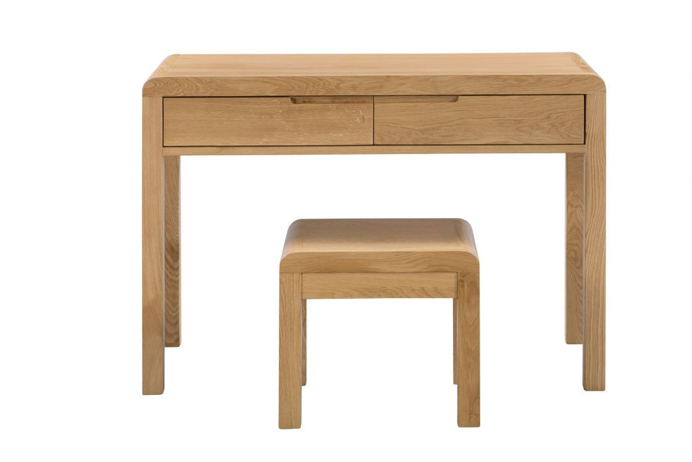 Curdridge Natural Oak 2 Drawer Dressing Table & Stool Set - The Oak Bed Store