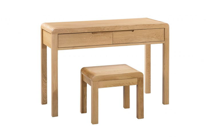 Curdridge Natural Oak 2 Drawer Dressing Table & Stool Set - The Oak Bed Store