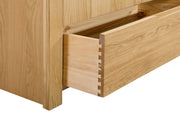 Curdridge Natural Oak 6 Drawer Bedside Table - The Oak Bed Store
