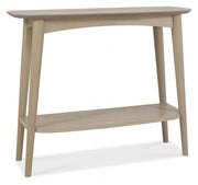 Dana Scandi Oak Console Table with Shelf - The Oak Bed Store
