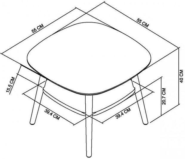 Dana Scandi Oak Lamp Table with Shelf - The Oak Bed Store