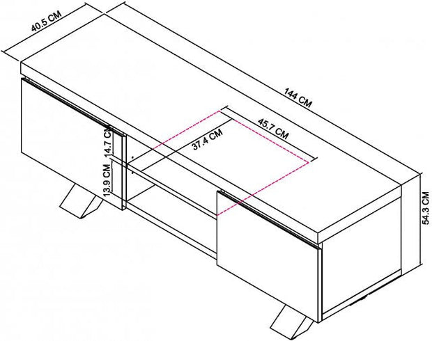 Ealing Entertainment Unit - The Oak Bed Store