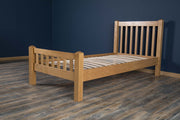 Emporia Solid Natural Oak Bed Frame - 3ft Single - The Oak Bed Store