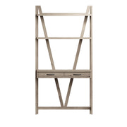 Farrow Aged Oak Desk Bookcase - The Oak Bed Store