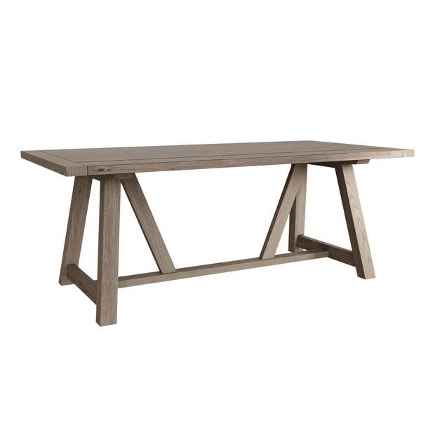 Farrow Aged Oak Dining Table - 2.0m - The Oak Bed Store