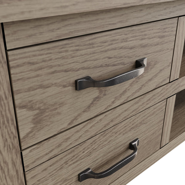 Farrow Aged Oak Standard TV Unit - The Oak Bed Store