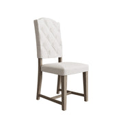 Farrow Aged Oak Upholstered Dining Chair (Set of 2) - The Oak Bed Store