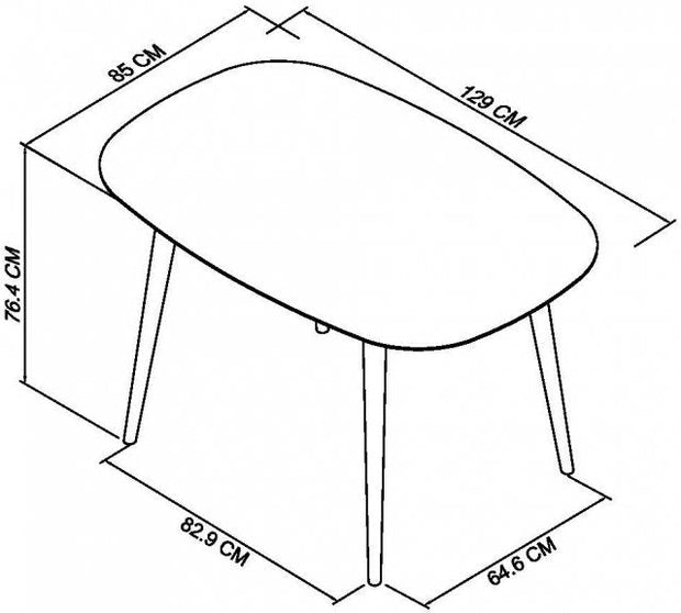 Freya Weathered Oak 4 Seater Dining Table - The Oak Bed Store