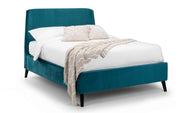 Friya Velvet Fabric Bed Frame - 5ft King Size - The Oak Bed Store