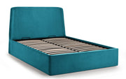 Friya Velvet Fabric Ottoman Storage Bed Frame - 4ft6 Double - The Oak Bed Store
