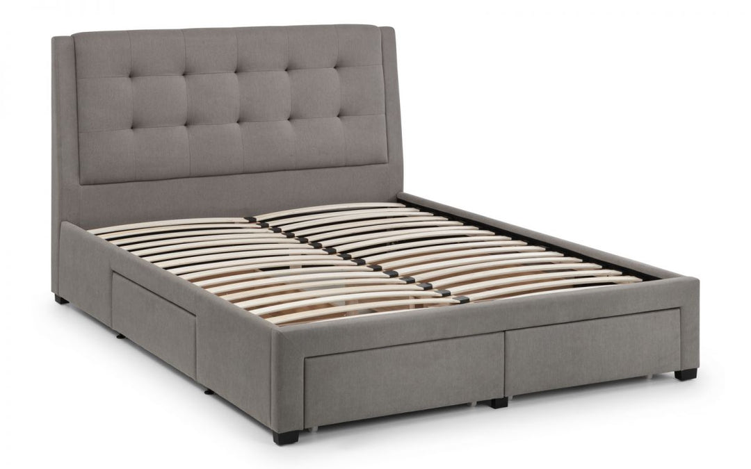 Fulton Fabric Storage Bed Frame - 5ft King Size - The Oak Bed Store