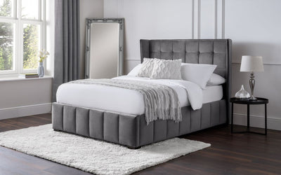 Gatcombe Velvet Fabric Bed Frame - 4ft6 Double - The Oak Bed Store