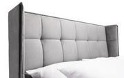 Gatcombe Velvet Fabric Bed Frame - 4ft6 Double - The Oak Bed Store