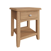 Georgia Natural Oak 1 Drawer Lamp Table - The Oak Bed Store