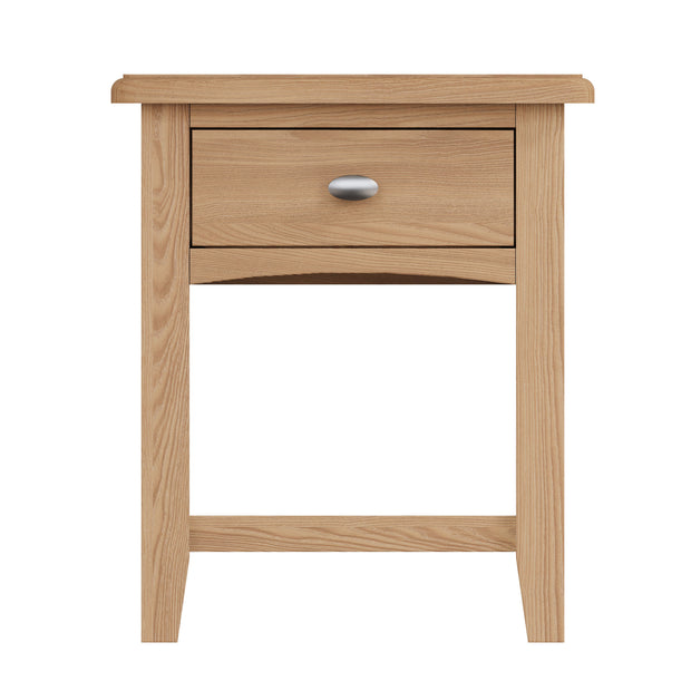 Georgia Natural Oak 1 Drawer Lamp Table - The Oak Bed Store