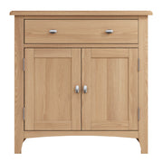 Georgia Natural Oak 2 Door 1 Drawer Small Sideboard - The Oak Bed Store